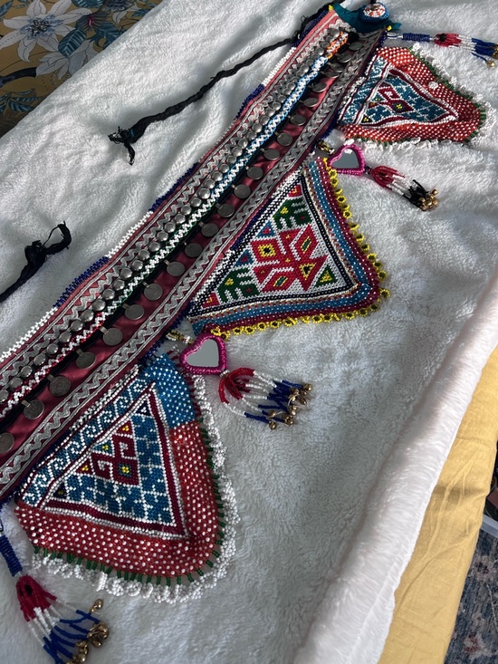 Afghan Beaded Kuchi Tribal Belt Heart Belt main image 9